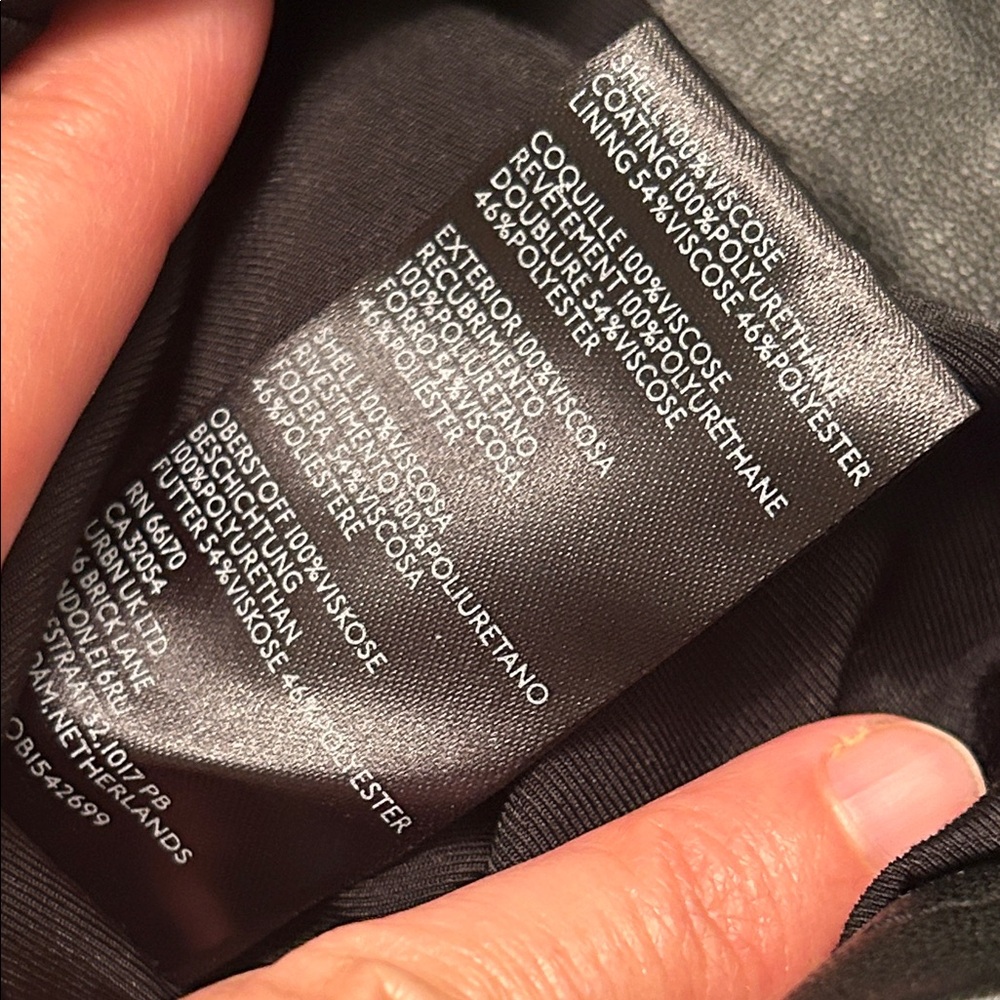 FREE PEOPLE Sleek Black Leather Mini Skirt - Picture 2 of 4